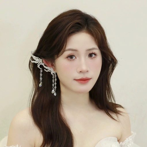 Cài Móc Vành Tai - Móc Vành Tai Hồ Điệp Tua Pha Lê - Hình ảnh 4