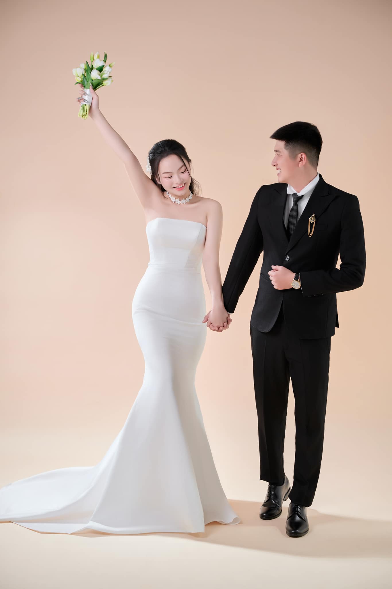 Hoa Cầm Tay Cô Dâu Phụ KIện Chụp Hình Phụ Kiện Cưới - 12 - Hình ảnh 5