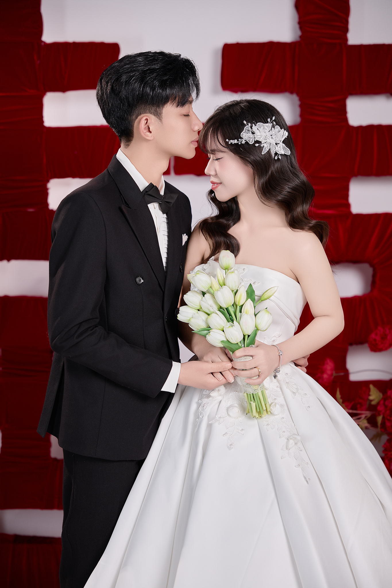 Hoa Cầm Tay Cô Dâu Phụ KIện Chụp Hình Phụ Kiện Cưới - 12 - Hình ảnh 2