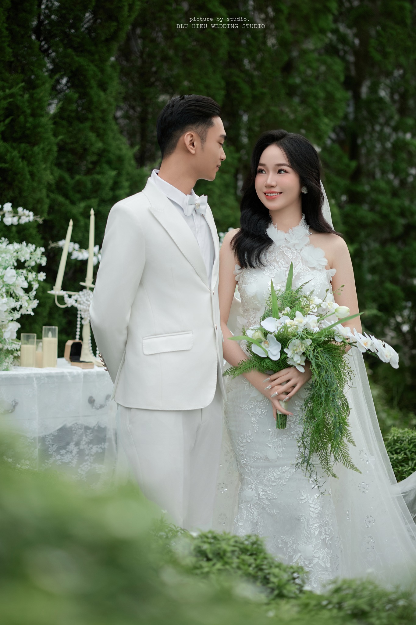 Hoa Cầm Tay Cô Dâu Phụ KIện Chụp Hình Phụ Kiện Cưới - 8 - Hình ảnh 3