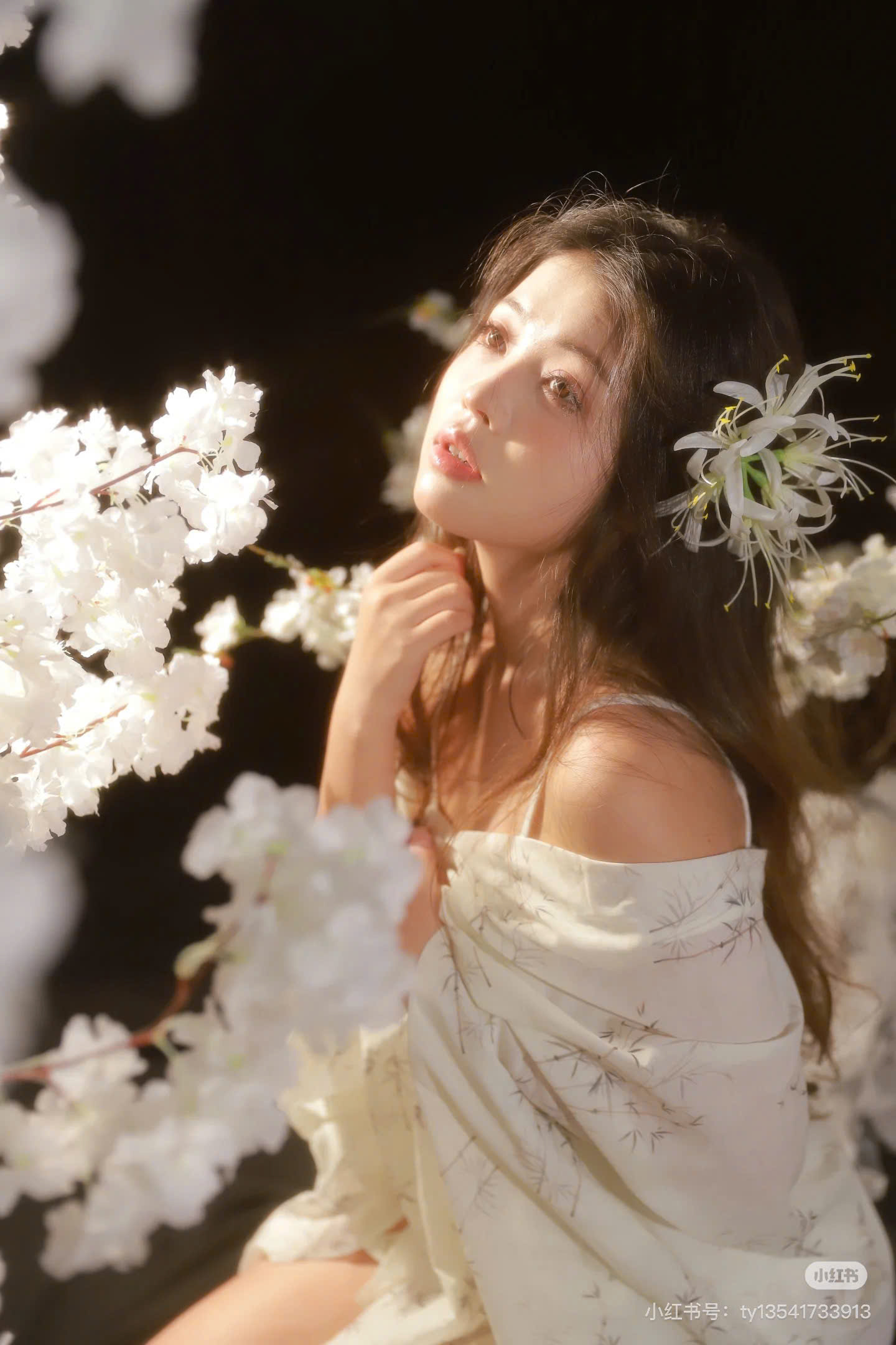 Kẹp Hoa Cài Tóc - bỉ ngạn trắng - Hình ảnh 6