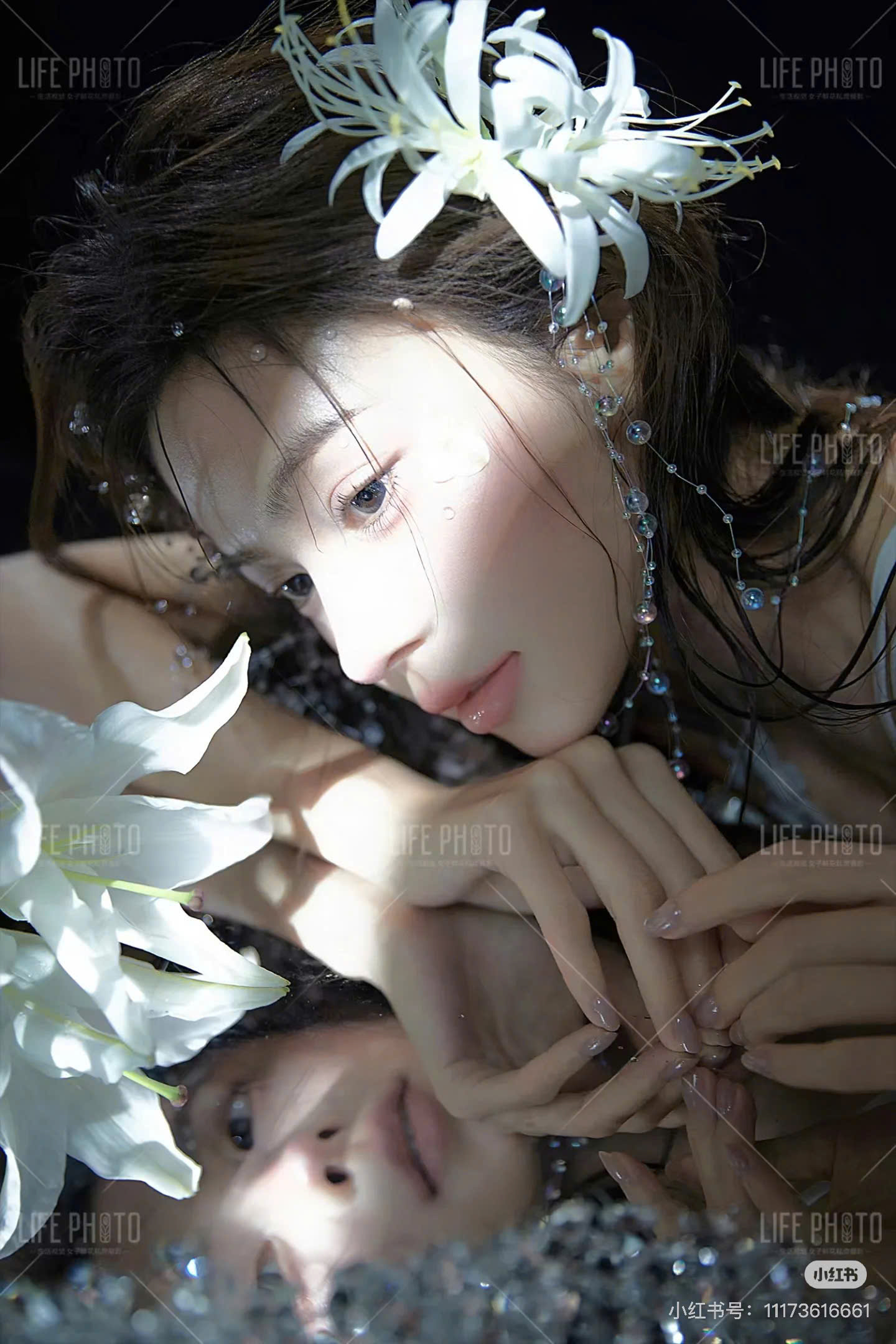 Kẹp Hoa Cài Tóc - bỉ ngạn trắng - Hình ảnh 7