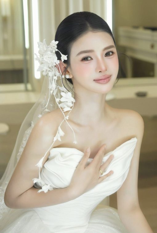 Kẹp Hoa Rơi - Trắng - Hình ảnh 3