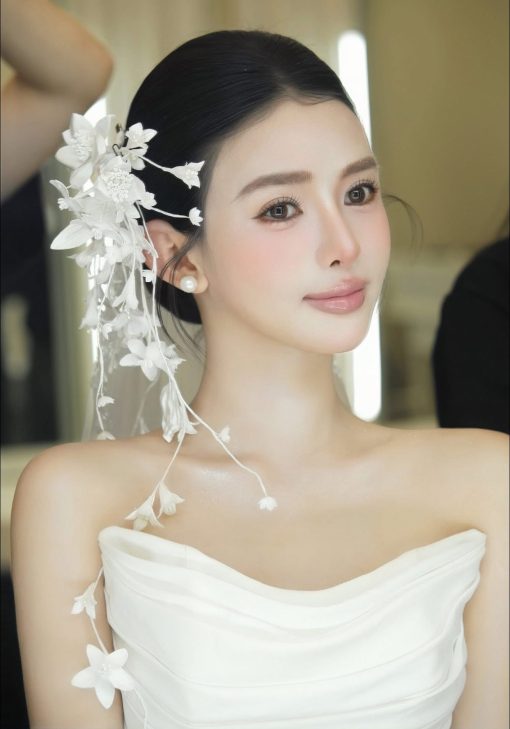 Kẹp Hoa Rơi - Trắng - Hình ảnh 4