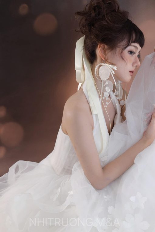 Kẹp Nơ Mix Tua Rua Vỏ Sò - Form Rũ Mềm - Hình ảnh 2