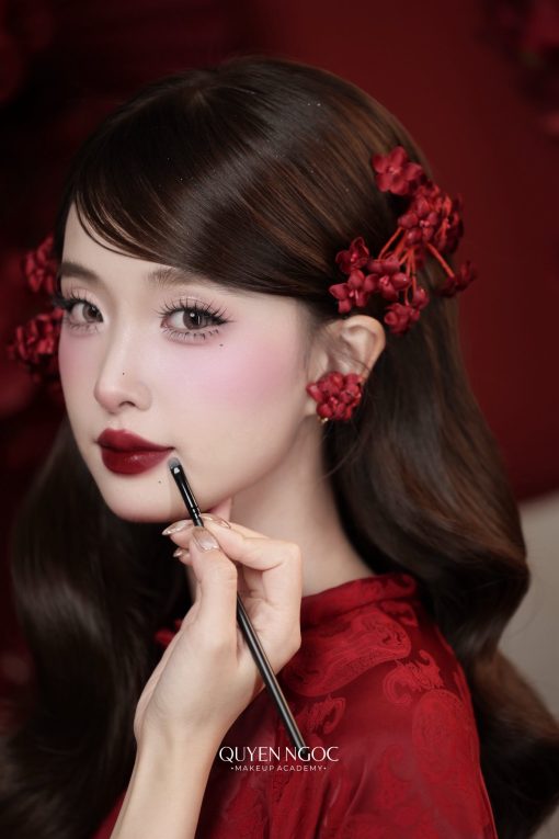 Set 2 Kẹp Hoa Màu Đỏ - Hoa 5 Cánh - Hình ảnh 5