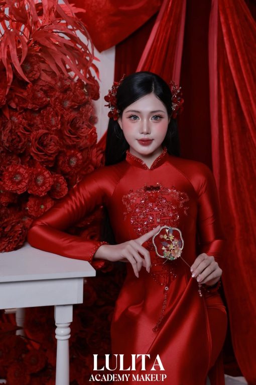 Set 3 Món Hoa Đỏ Nhung Nhụy Phale Xanh - - Hình ảnh 8