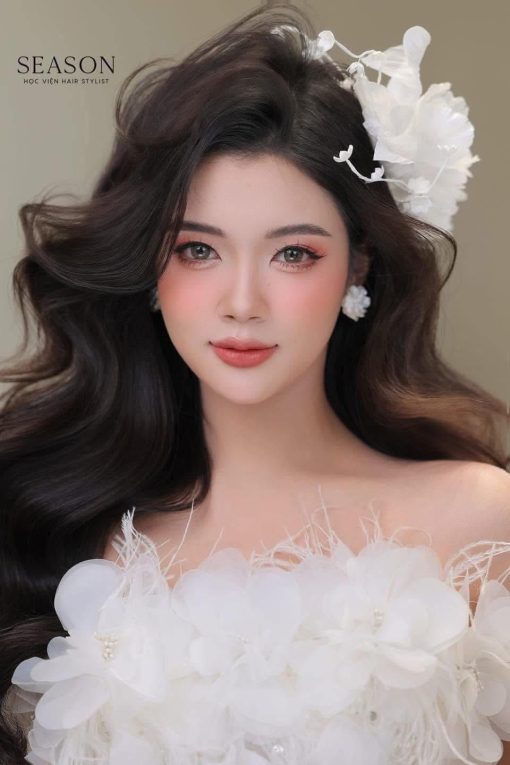 Set Hoa Mẫu Đơn Kèm Choker Bông Tai - - Hình ảnh 6