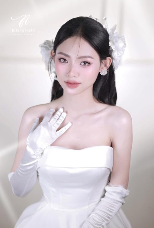 Set Hoa Mẫu Đơn Kèm Choker Bông Tai - - Hình ảnh 7