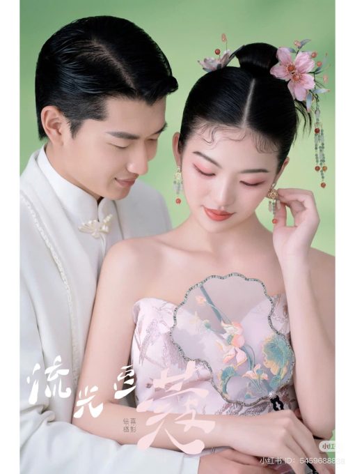 Set Trâm 3 Món Kèm Bông Tai, Trâm Cài Tóc Cô Dâu, Trâm Áo Dài, Phụ Kiện Cưới - Hồng - Hình ảnh 14