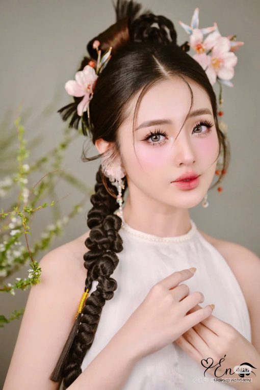 Set Trâm 3 Món Kèm Bông Tai, Trâm Cài Tóc Cô Dâu, Trâm Áo Dài, Phụ Kiện Cưới - Hồng - Hình ảnh 20