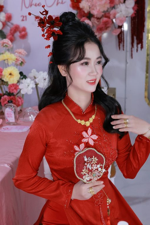 Trâm Hoa Đỏ Đô Nhụy Đen Tua Rua - - Hình ảnh 15