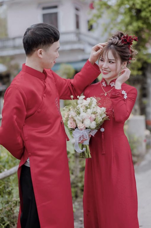 Trâm Hoa Đỏ Đô Nhụy Đen Tua Rua - - Hình ảnh 18