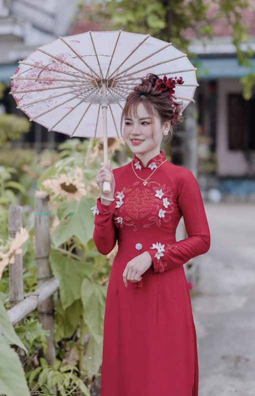 Trâm Hoa Đỏ Đô Nhụy Đen Tua Rua - - Hình ảnh 19