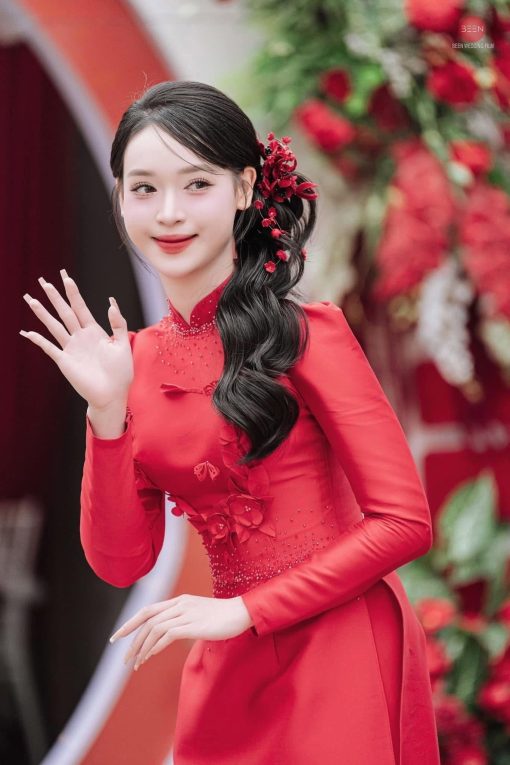 Trâm Hoa Đỏ Đô Nhụy Đen Tua Rua - - Hình ảnh 24