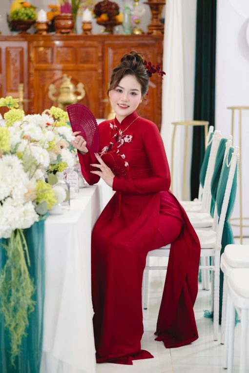 Trâm Hoa Đỏ Đô Nhụy Đen Tua Rua - - Hình ảnh 11