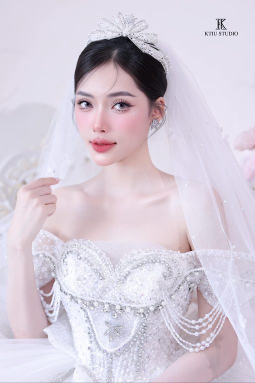 VƯƠNG MIỆN NƠ ĐÍNH NGỌC KẾT ĐÁ ZIRCON - - Hình ảnh 8