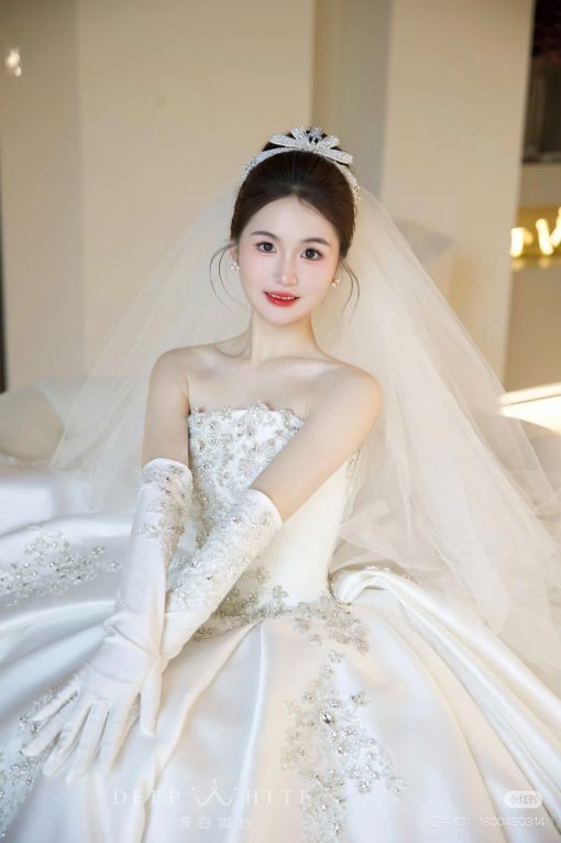 VƯƠNG MIỆN NƠ ĐÍNH NGỌC KẾT ĐÁ ZIRCON - - Hình ảnh 11