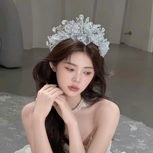 Vương Miện Đá Đính Hoa Phale Cao Cấp - - Hình ảnh 6