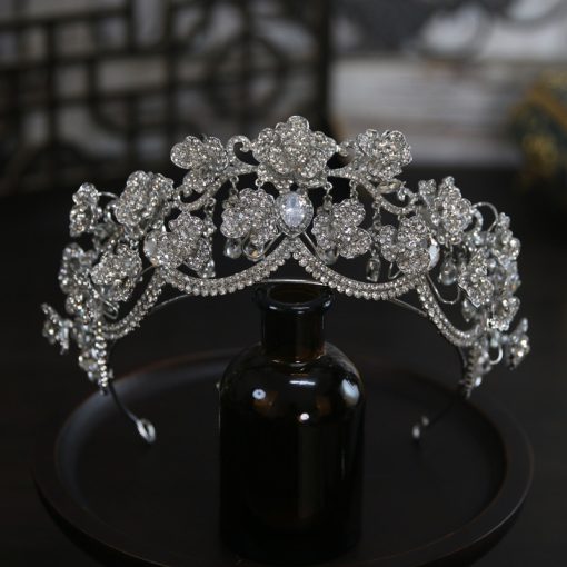 Vương Miện Hoa Đá Đính Đá Zircon Cao Cấp
