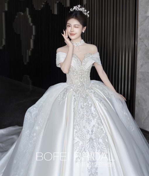 Vương Miện Hoa Đá Kèm Bông Tai Hoa - Hình ảnh 14