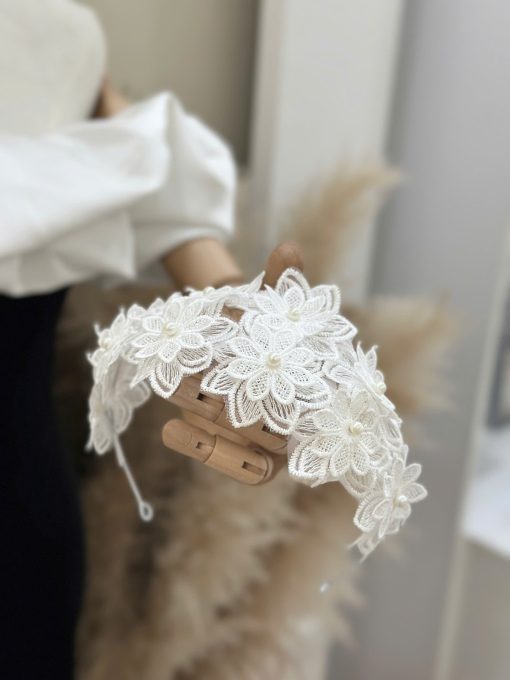 Băng Đô Hoa Ren Cánh Nhọn - Hình ảnh 3