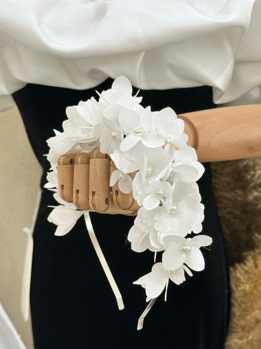 Băng Đô Hoa Voan Nhụy Ngọc Trai - Hình ảnh 2