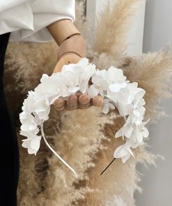 Băng Đô Hoa Voan Nhụy Ngọc Trai