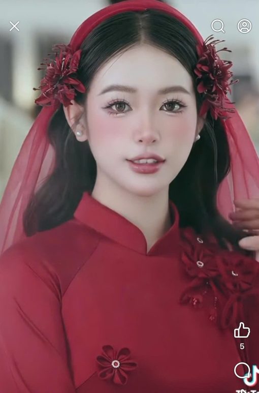 Kẹp Hoa Cài Tóc - 1 Cặp Hoa Cúc Bỉ Ngạn Đỏ - Hình ảnh 5