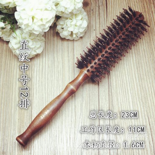 LƯỢC TRÒN CHẢI SẤY - Lược Tròn Chải Sấy Cán Gỗ Size 12