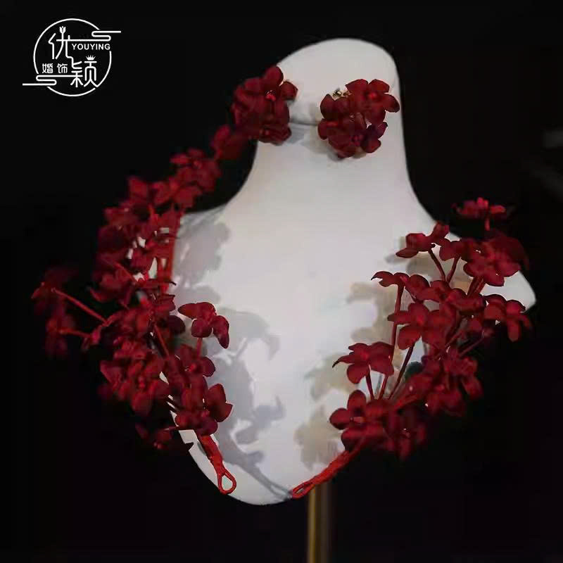 Set 2 Món Kẹp Hoa 5 Cánh Kèm Bông Tai - Hình ảnh 3