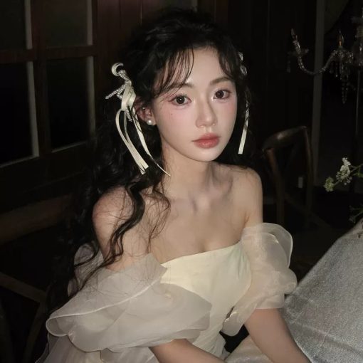 Set 2 Món Kẹp Nơ Ruybang Đính Nơ NGọc Trai - Hình ảnh 2