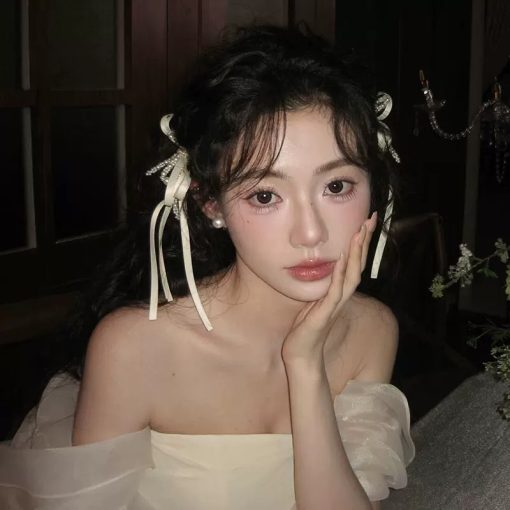 Set 2 Món Kẹp Nơ Ruybang Đính Nơ NGọc Trai - Hình ảnh 4