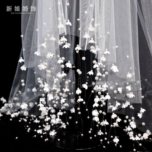 Voan 1 Lớp Đính Tua Rua Hoa Nhí 150cm - Hình ảnh 2