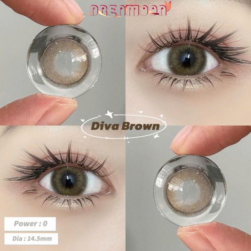 Contact Lens Dreamoon Chính Hãng, Lens Douyin Màu Brown - Diva Brown