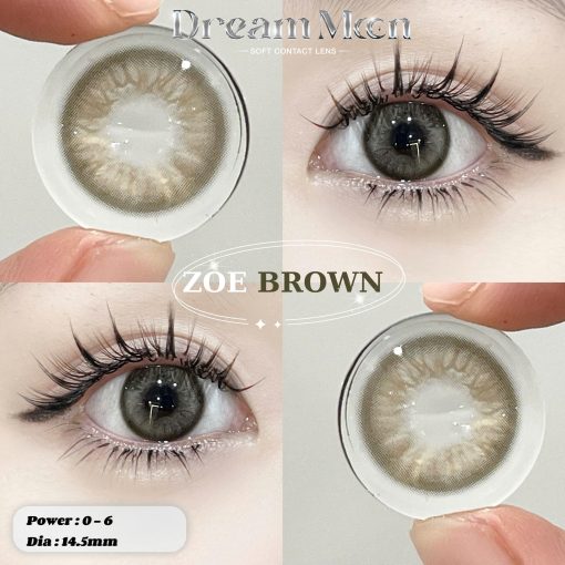 Contact Lens Dreamoon Chính Hãng, Lens Douyin Màu Brown - Zoe Brown