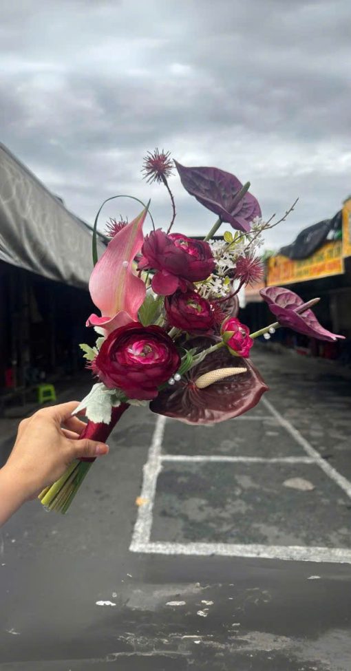 Hoa Cầm Tay Cô Dâu Phụ KIện Chụp Hình Phụ Kiện Cưới - 30