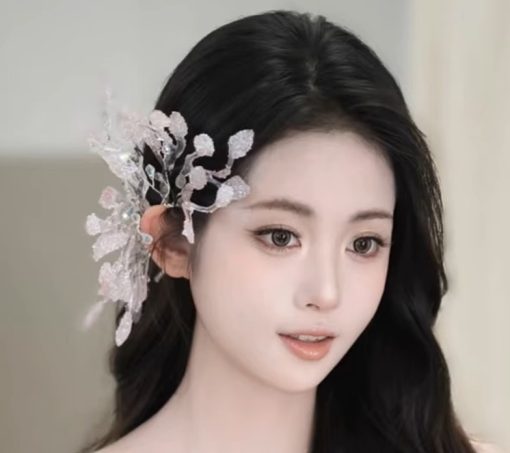 Kẹp Hồ Điệp Mix Lá Phale Màu Hồng Ombre - Hình ảnh 3