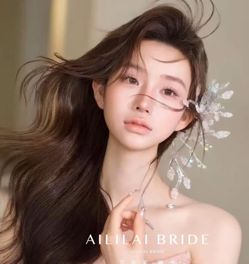 Kẹp Hồ Điệp Mix Lá Phale Màu Hồng Ombre - Hình ảnh 5