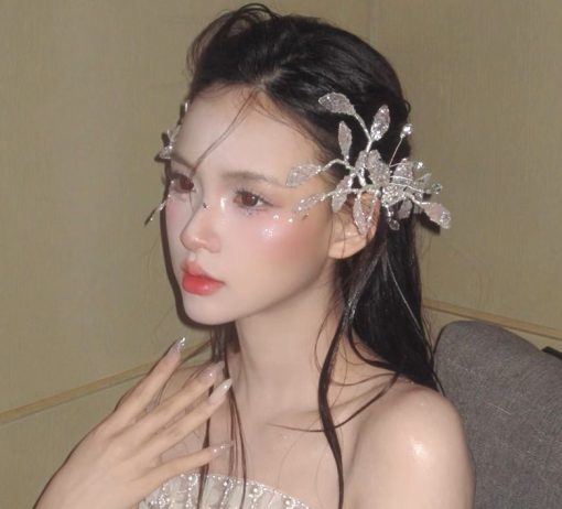 Kẹp Hồ Điệp Mix Lá Phale Màu Hồng Ombre - Hình ảnh 6