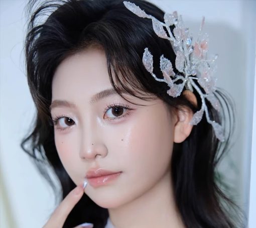 Kẹp Hồ Điệp Mix Lá Phale Màu Hồng Ombre - Hình ảnh 2
