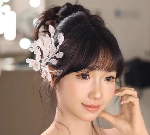 Kẹp Hồ Điệp Mix Lá Phale Màu Hồng Ombre - Hình ảnh 9