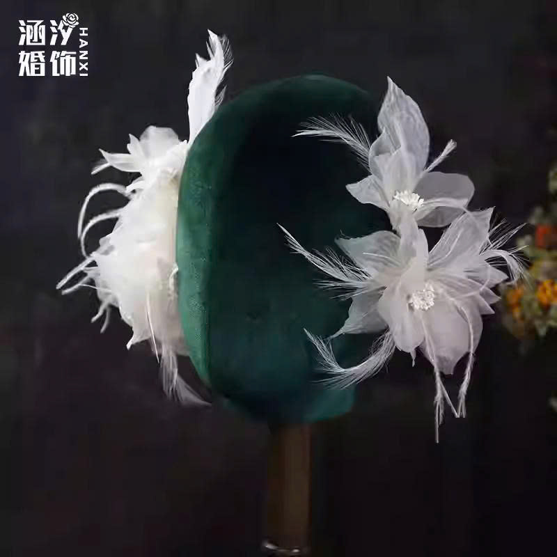 Set 2 Kẹp Hoa Voan Mix Lông Vũ - Hình ảnh 4