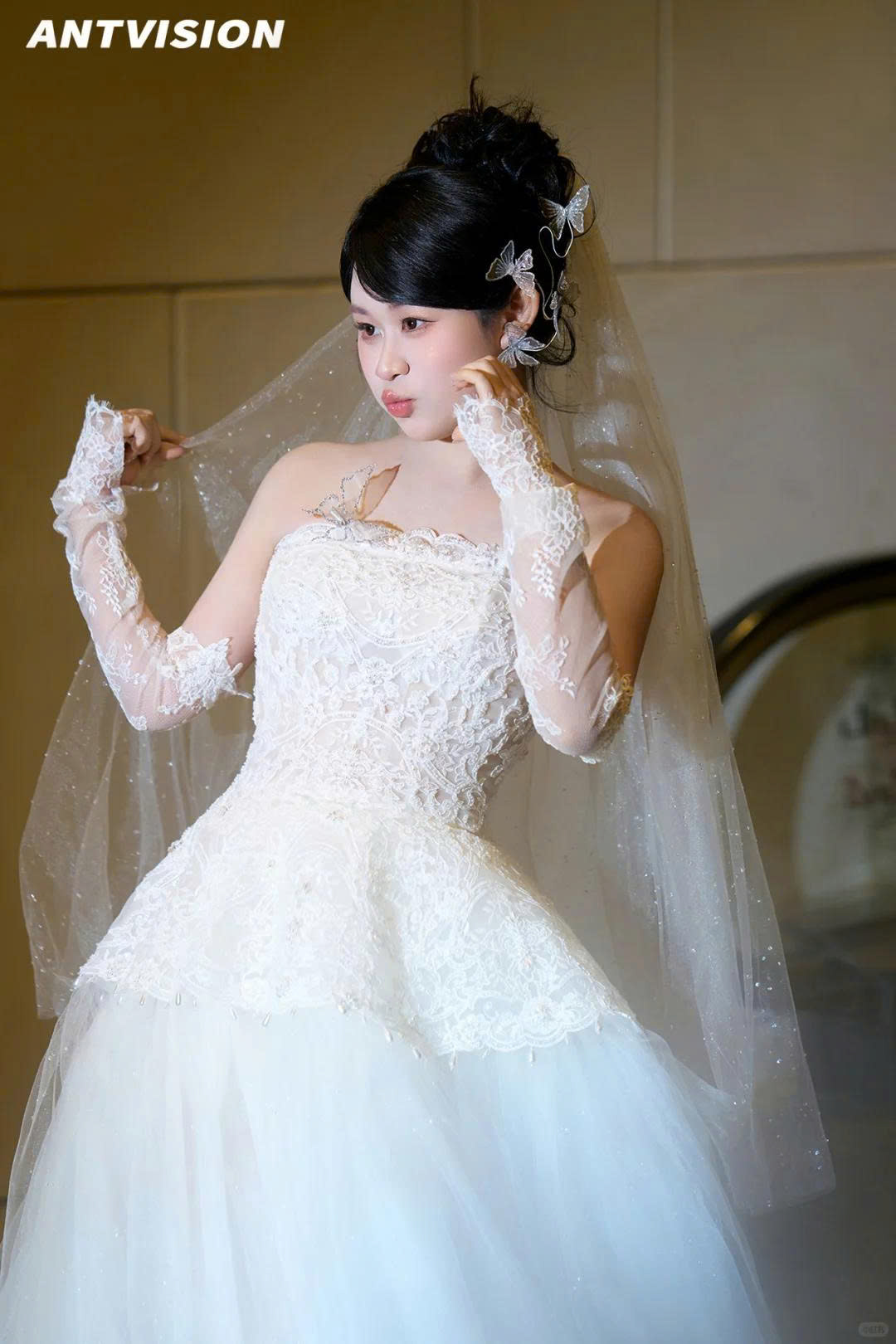 Set 2 Món Hồ Điệp Lưới Đính Kim Tuyến Mix Phale Giọt Nước - Hình ảnh 10