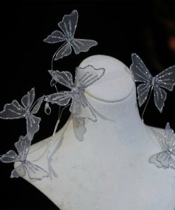 Set 2 Món Hồ Điệp Lưới Đính Kim Tuyến Mix Phale Giọt Nước