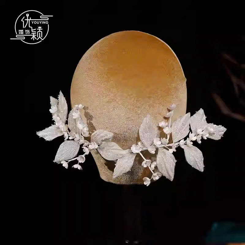 Set 2 Món Kẹp Lá Đính Phale Mix Hoa Nhí - Trắng - Hình ảnh 2