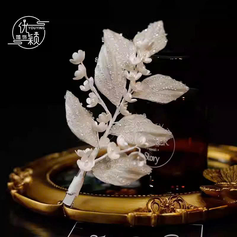 Set 2 Món Kẹp Lá Đính Phale Mix Hoa Nhí - Trắng - Hình ảnh 5