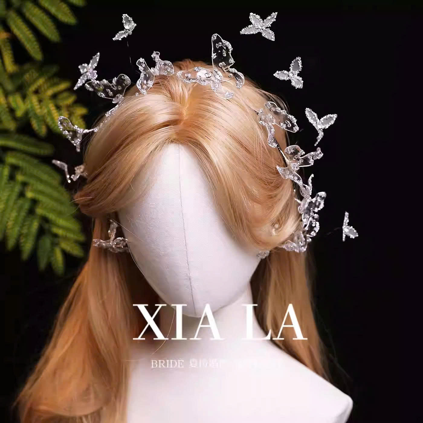 Set Băng Đô Hồ Điệp Phale Đính Đá Kèm Bông Tai - Hình ảnh 2