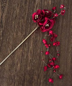 Trâm Hoa Hồng Nhí Tua Rua Hoa - Đỏ