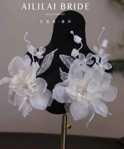 Set 2 Kẹp Hoa Voan Viền Đá Phale